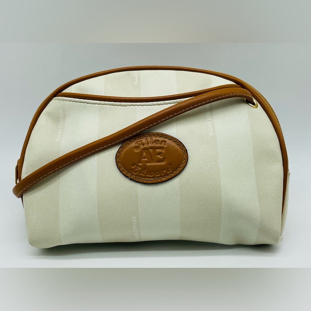 Vintage Allen Edward Cream Women's Crossbody Bag Purse
